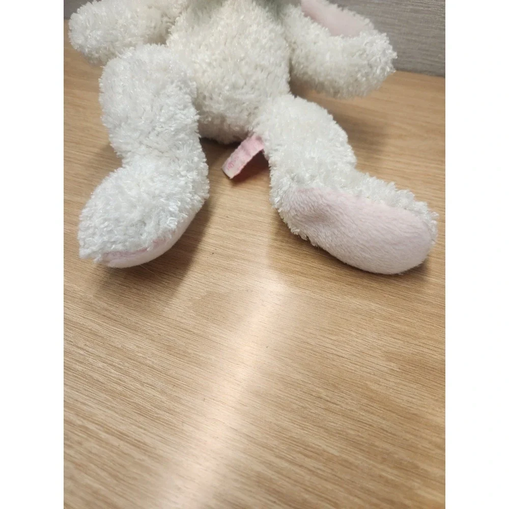 Vintage Russ Berrie Dazzles White Sparkly Easter Bunny Rabbit Beanbag Plush